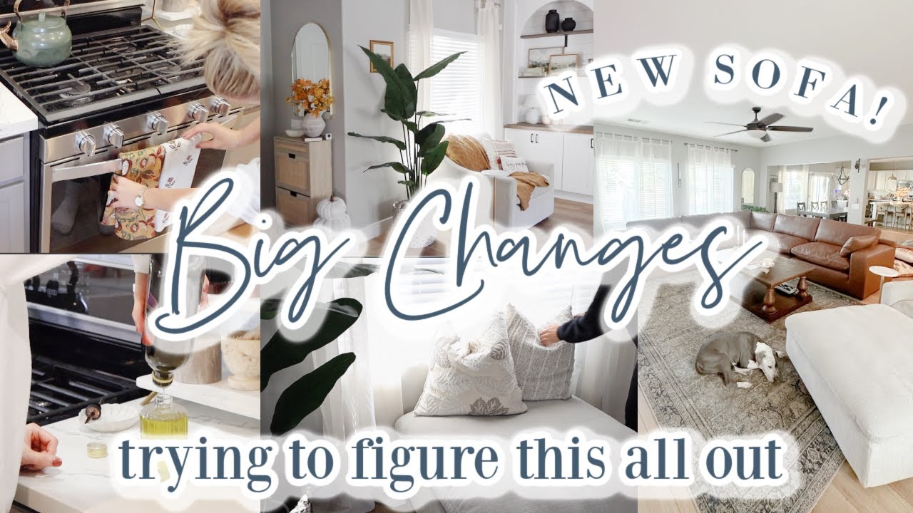 BIG CHANGES! The new sofa has arrived! Trying to figure this all out