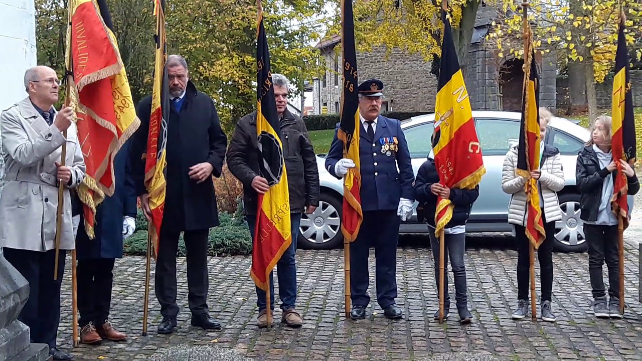 Armistice Gerpinnes 2018 1 100 ans de la fin de la guerre 14-18 inauguration plaque à la commune
