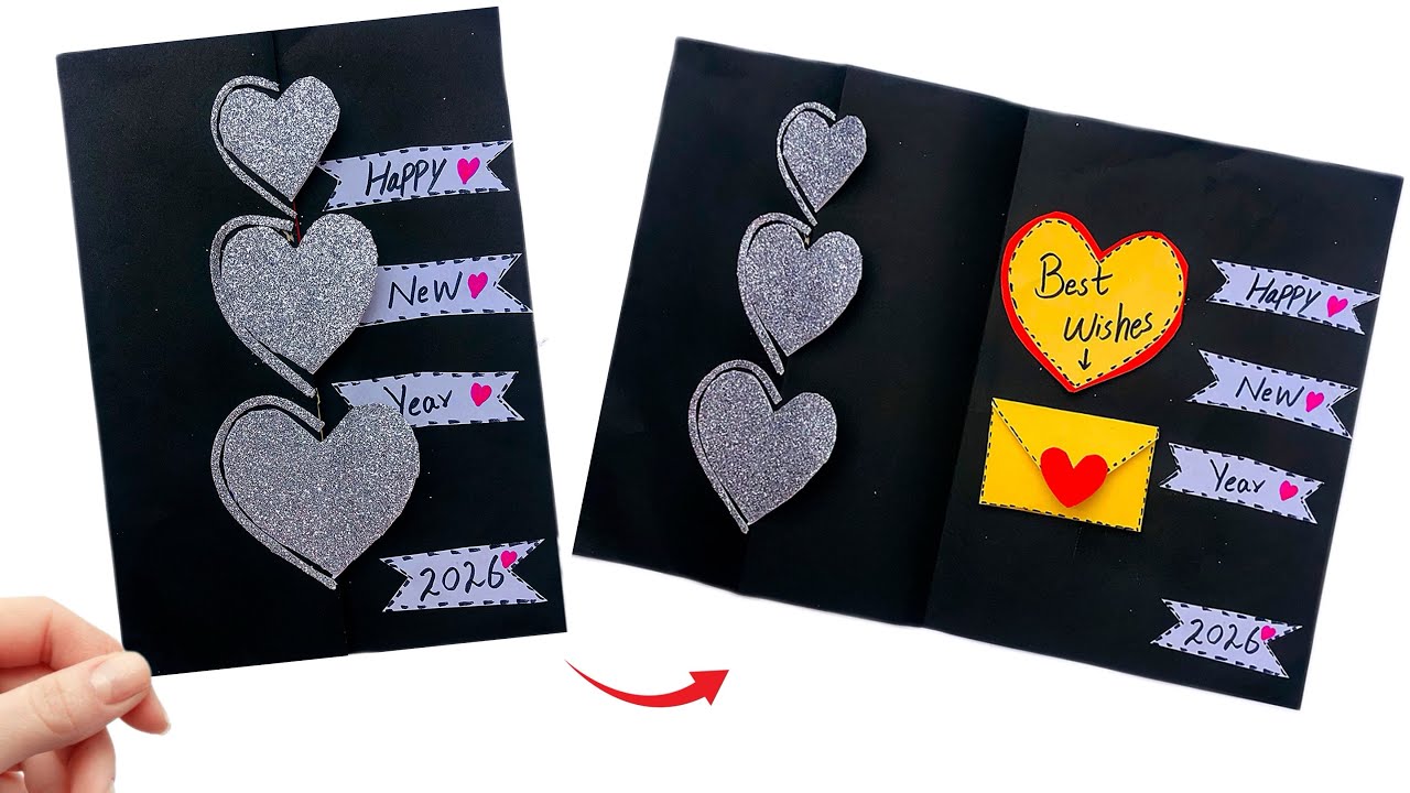 Happy New Year 2026 Card ideas|Easy and Beautiful Handmade Greeting Card |Paper Craft for Beginners 