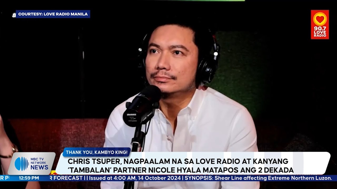 Chris Tsuper, nagpaalam na sa Love Radio at kanyang &lsquo;Tambalan&rsquo; partner Nicole Hyala