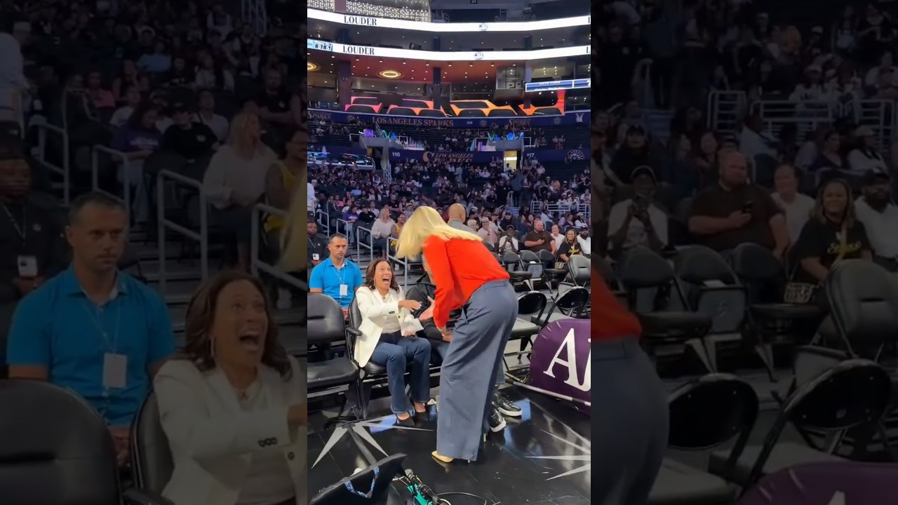 🤩 VP Kamala Harris at Los Angeles Sparks game | WNBA women's basketball #shorts #short #wnba NBA