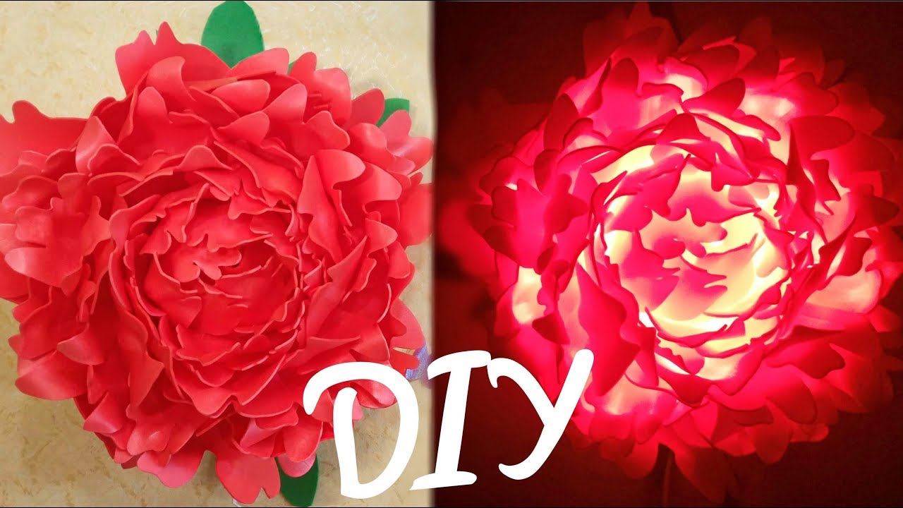 Светильник ПИОН из изолона своими руками, как сделать пионы, DIY