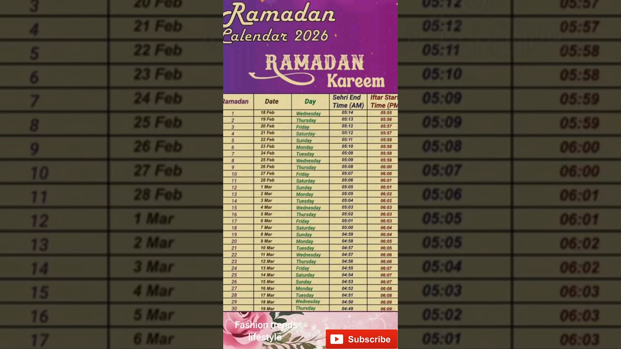 Ramadan calendar 2026//Ramadan Islamic calender//karachi timing #shorts #trendingshorts #ytshorts