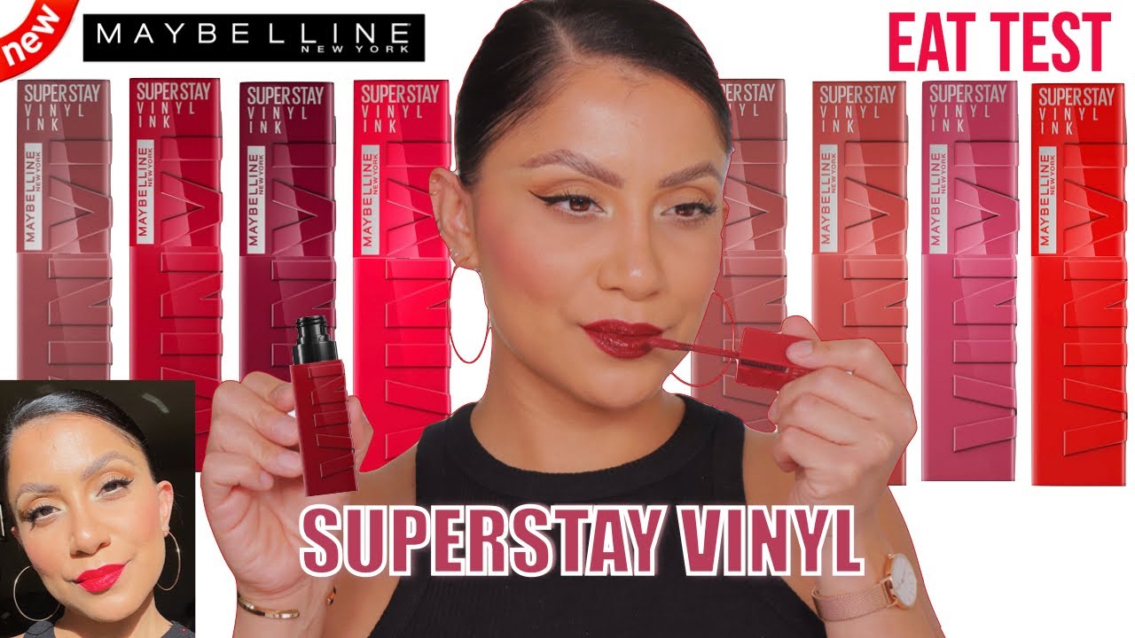 *новые* виниловые помады Maybelline SuperStay + натуральные свотчи для губ и тест на стойкость | ...