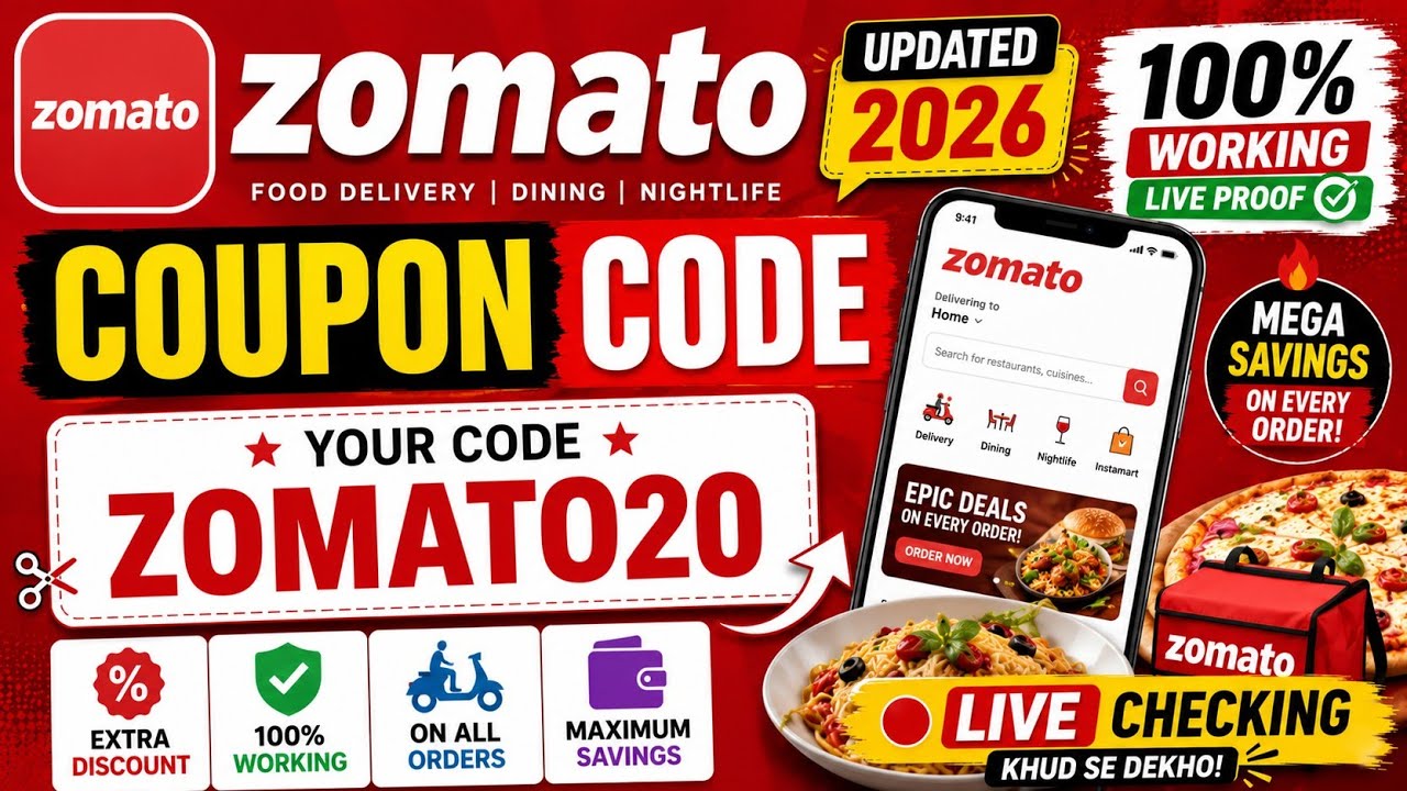 Zomato Coupon Code Today | Zomato Offer Today | Zomato Discount Code | Zomato Coupon code