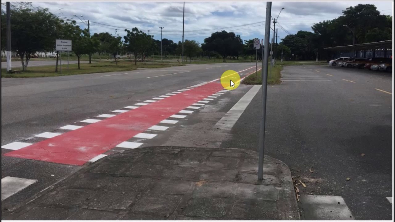 (CUIDADO) Ciclofaixa na área de exame Detran de Fortaleza