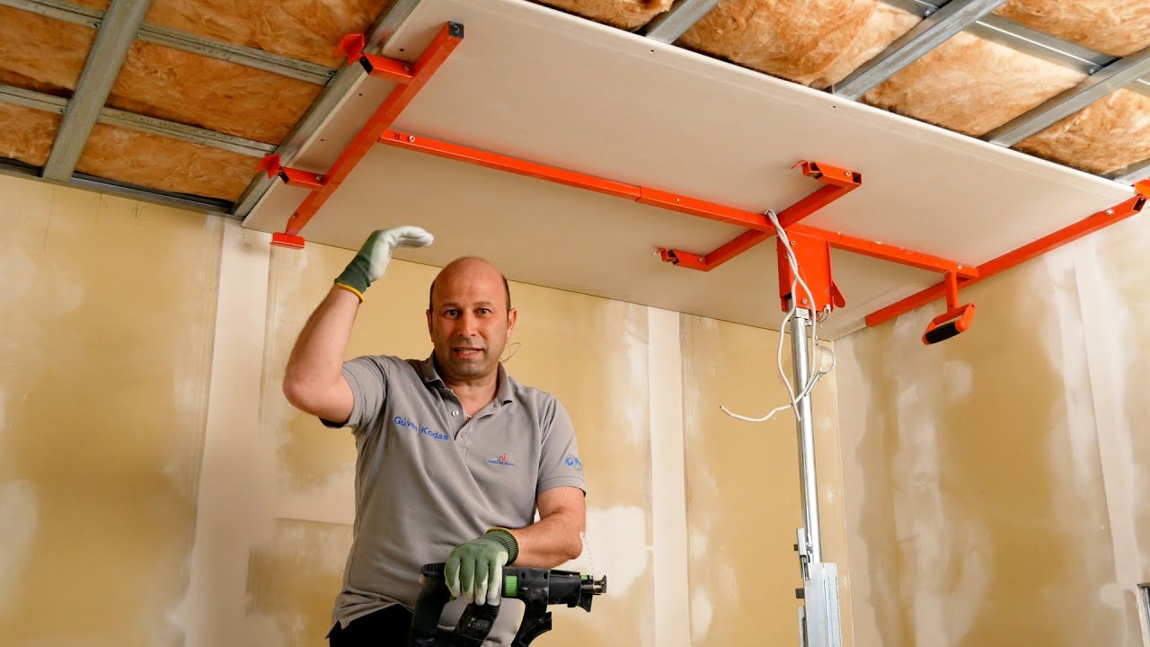 Rigips RigiRaum - Decke verkleiden mit Plattenheber ✔ ISOVER live ★ Web TV für Handwerker