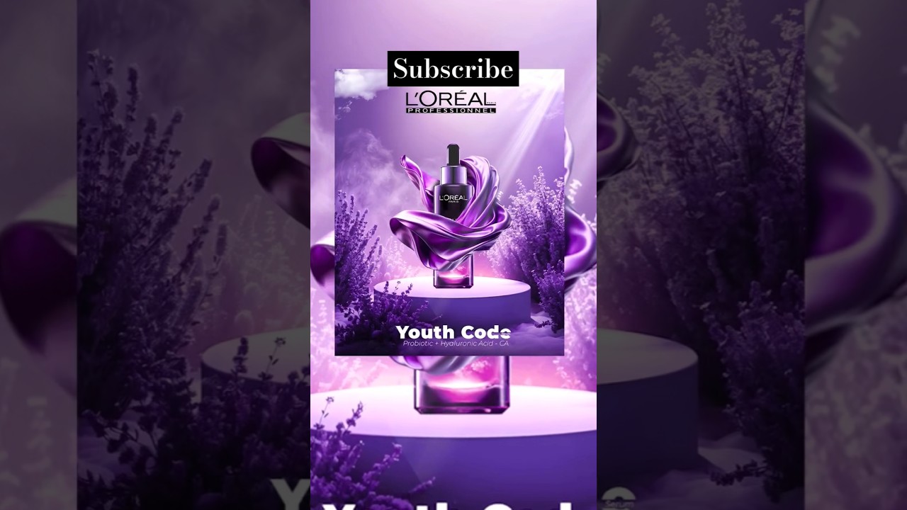 Social media post design on photoshop#graphicdesinger #socialmediadesign #loreal