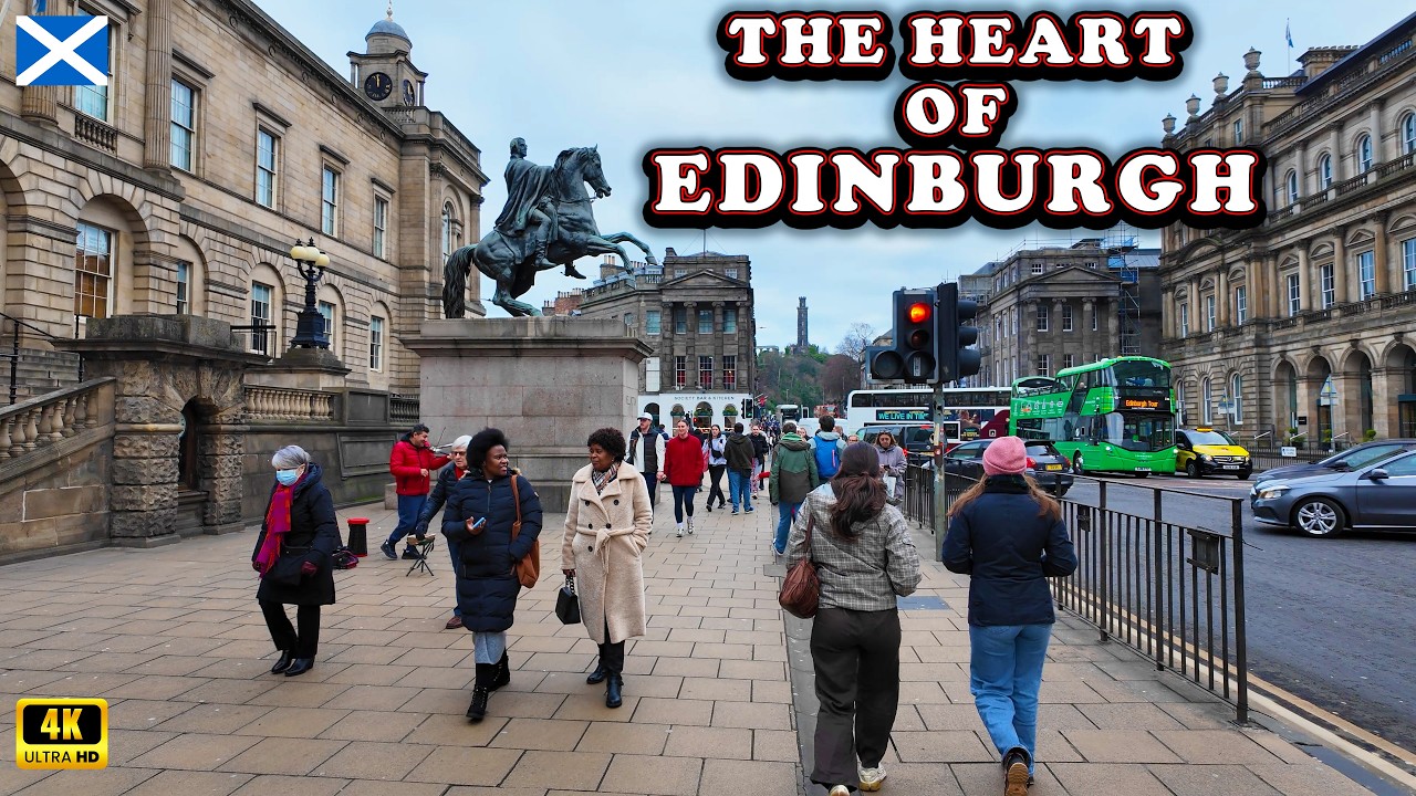 Edinburgh City Centre in UK 🇬🇧 Walking Tour