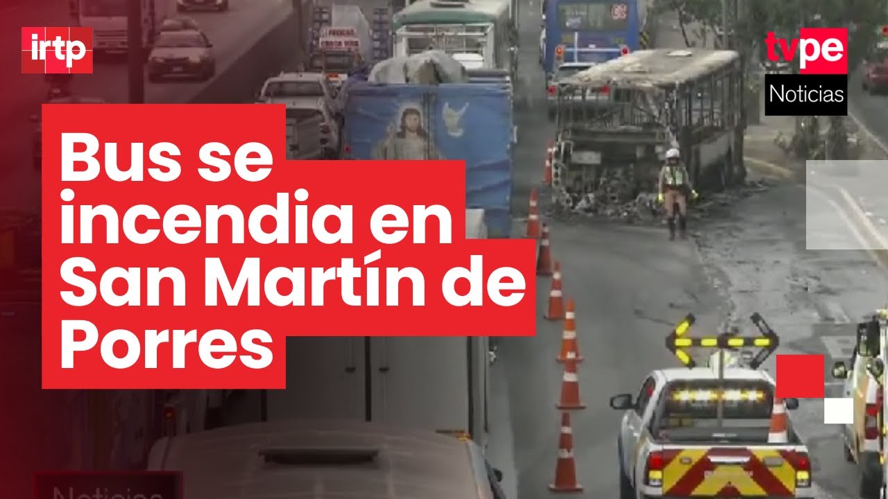 SMP: bus se incendia y provoca colapso en la Panamericana Norte a la altura del km 13