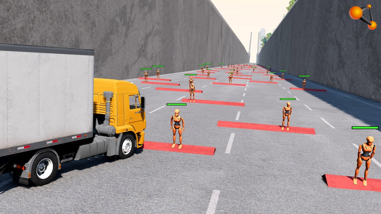 ИГРА В КАЛЬМАРА! КАМАЗ ПРОТИВ ЛЮДЕЙ НА СПУСКЕ | BeamNG.drive