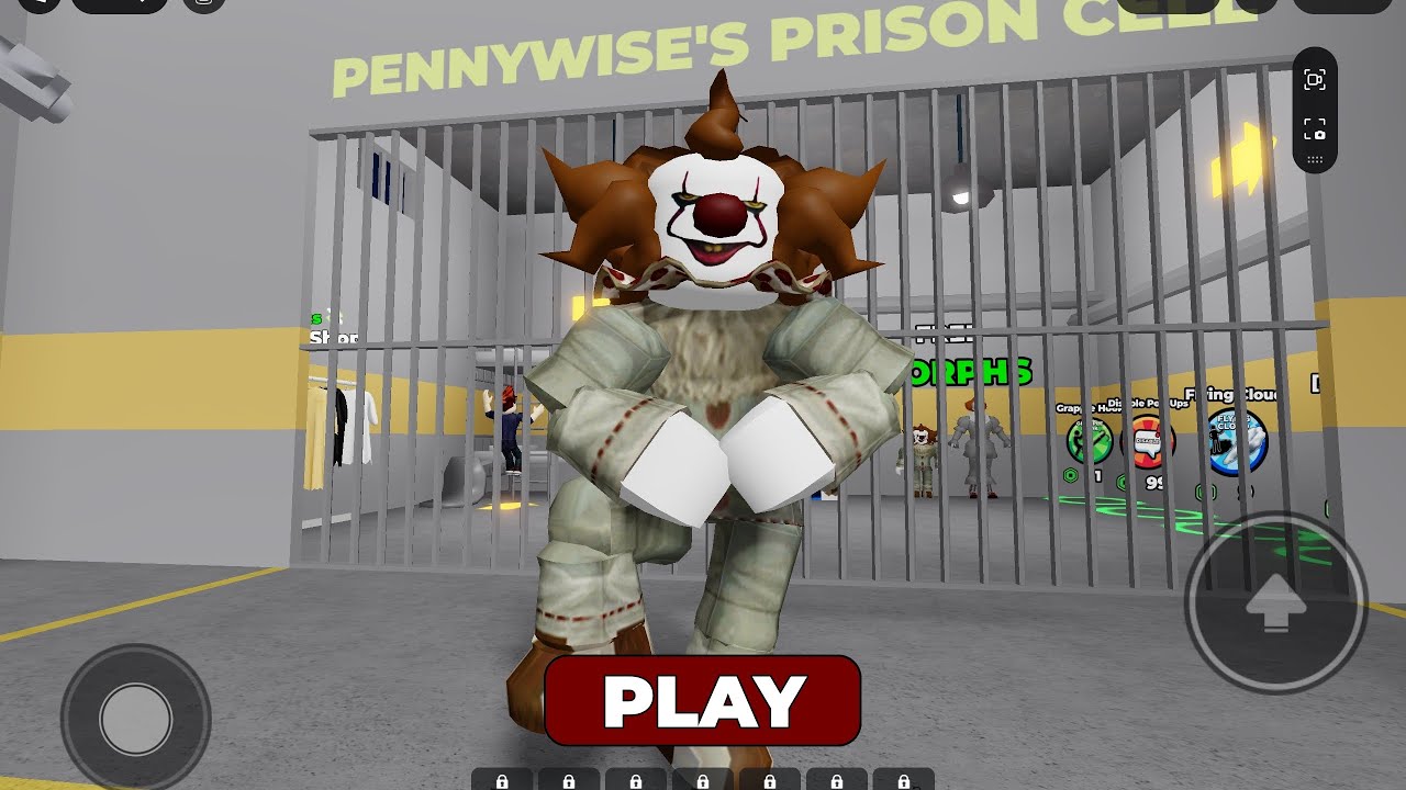 PENNYWISE'S PRISON RUN! Roblox Obby Walkthrough 4 deaths 4k