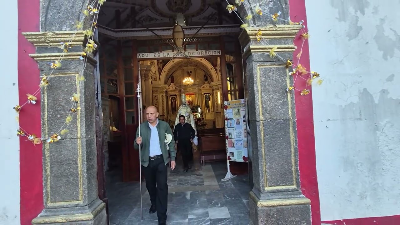 Recepción de Imagen en Iglesia de San Pedro para visita a San Simeon Xipetzinco