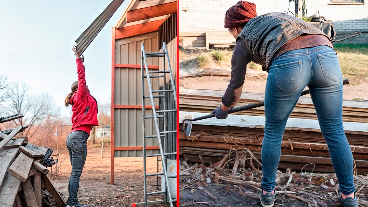 Magical Moments of Building a Roof With My Wife! Our DIY Garage is Taking Shape Wonderfully
