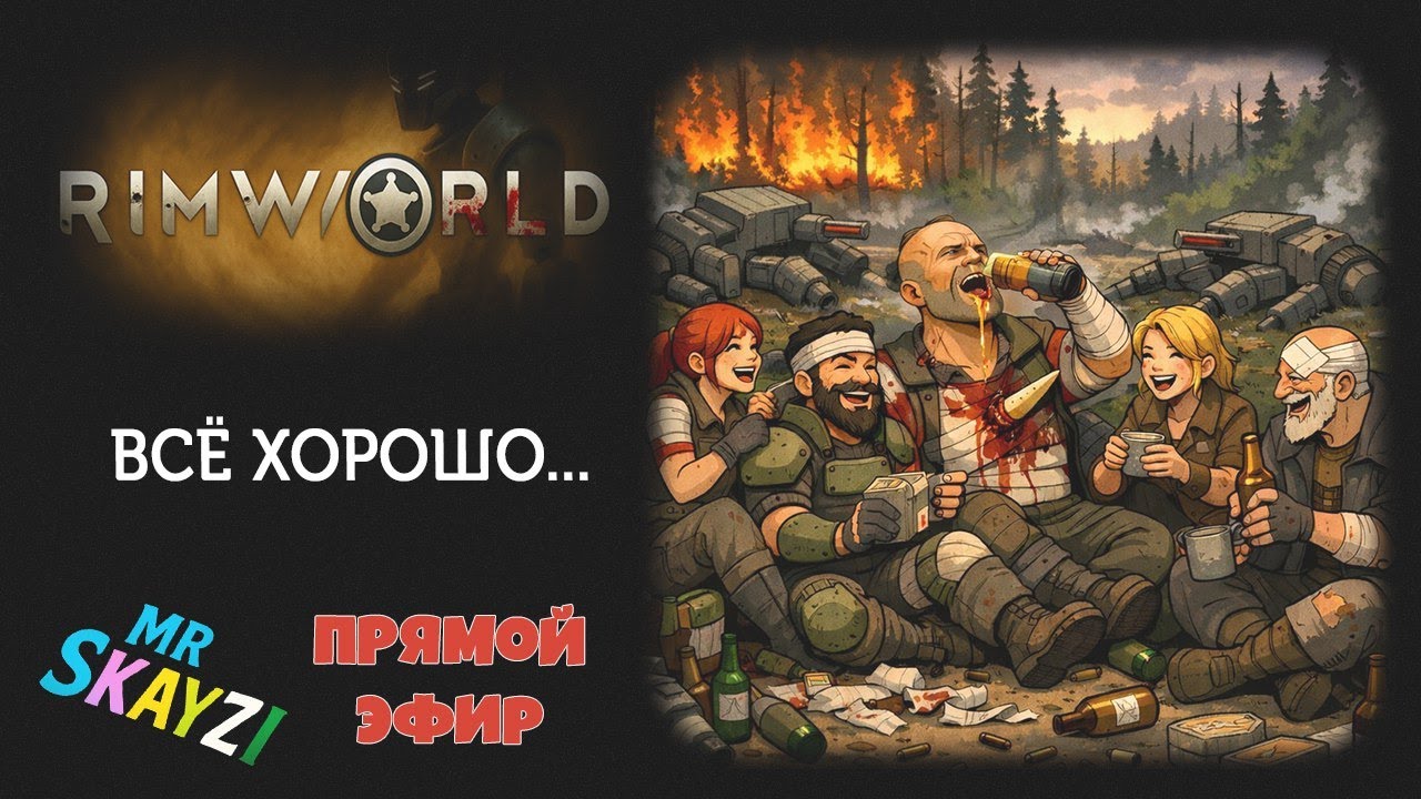 🌍 RimWorld 🩸 Выжили после ада — лечимся, ставим миномёты и строим комнаты! 🧱