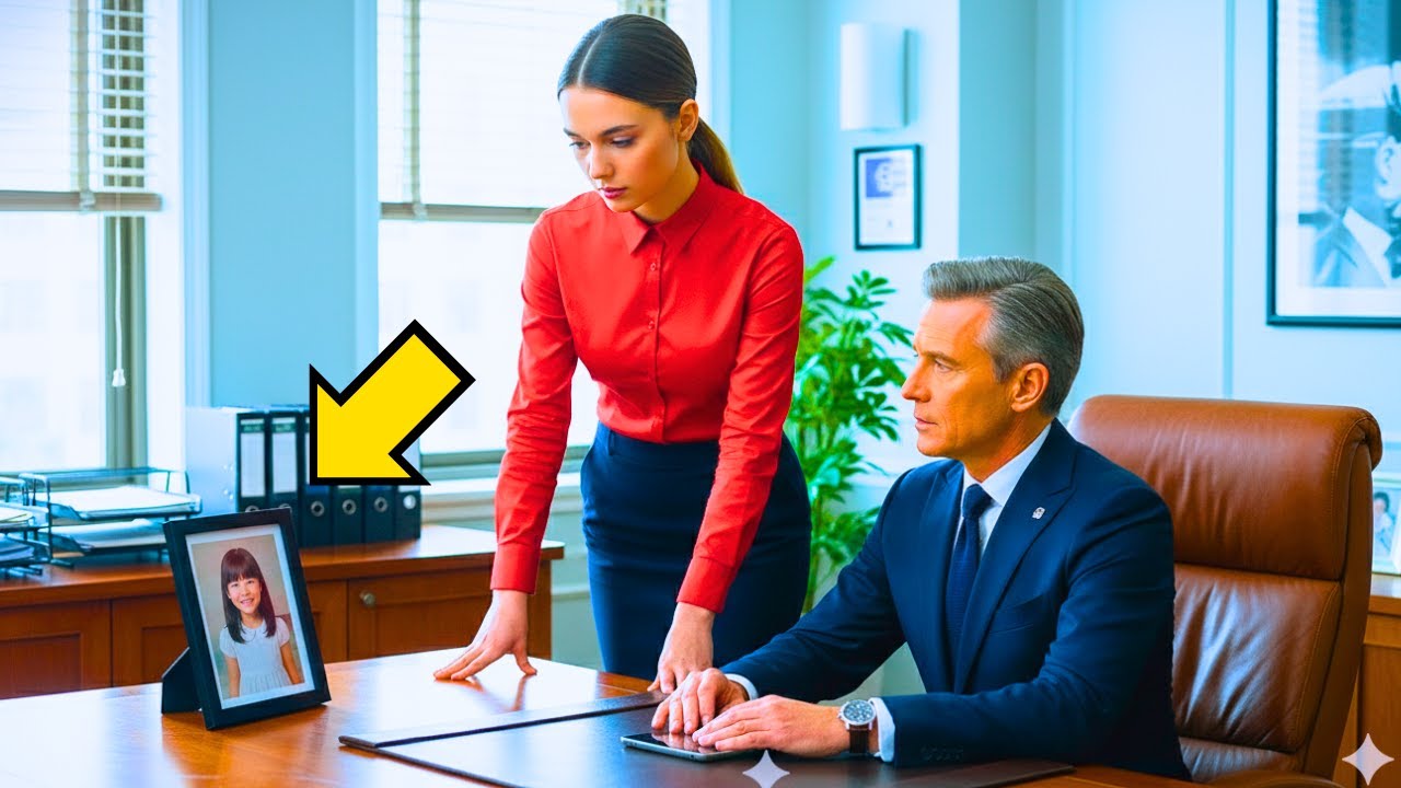 DIE JUNGE SEKRETÄRIN ERSTARRTE, ALS SIE EIN KINDHEITSFOTO VON SICH SELBST IM BÜRO IHRES CHEFS SAH...
