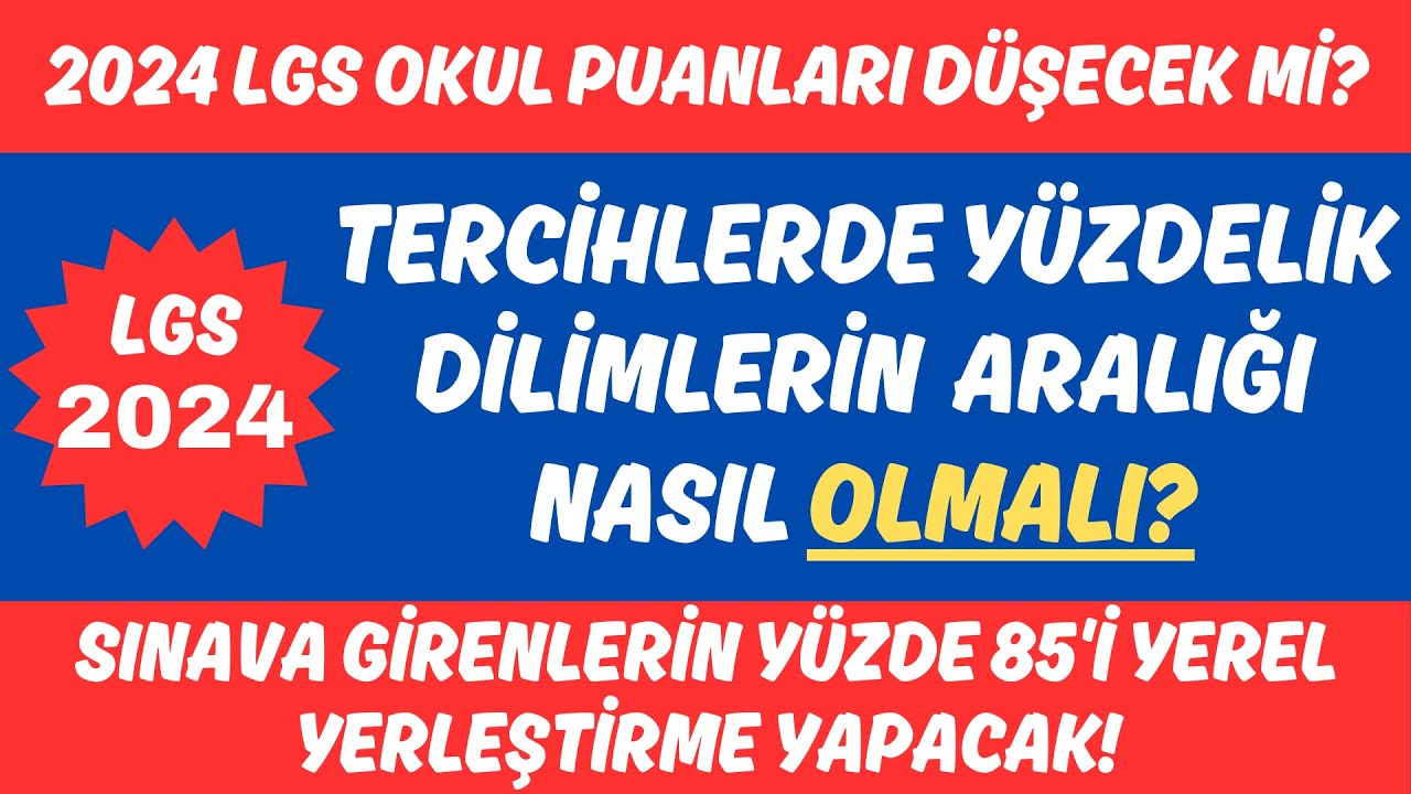 👉 2024 LGS OKUL TABAN PUANLARI DÜŞECEK! | YÜZELİK DİLİMLERİN ARALIĞI NASIL YAPILMALI? #lgs2024 #meb