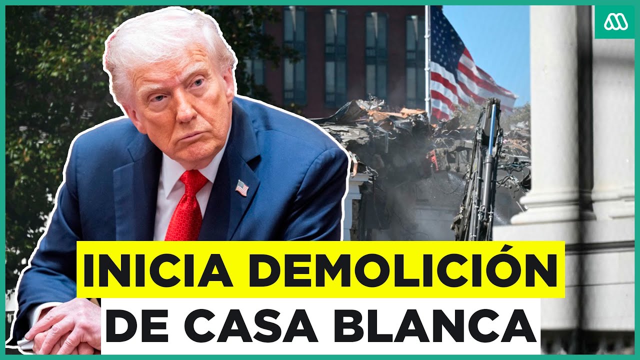 Inicia demolici&oacute;n del ala este de la Casa Blanca para construir el sal&oacute;n de baile de Trump