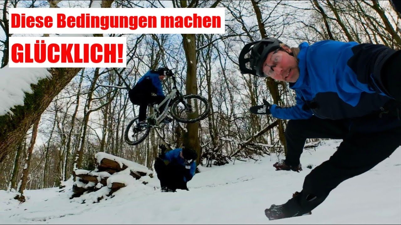 Hagener Trails im Winter -  Fahrbar oder nicht ? Mit dem MTB im Winterwonderland