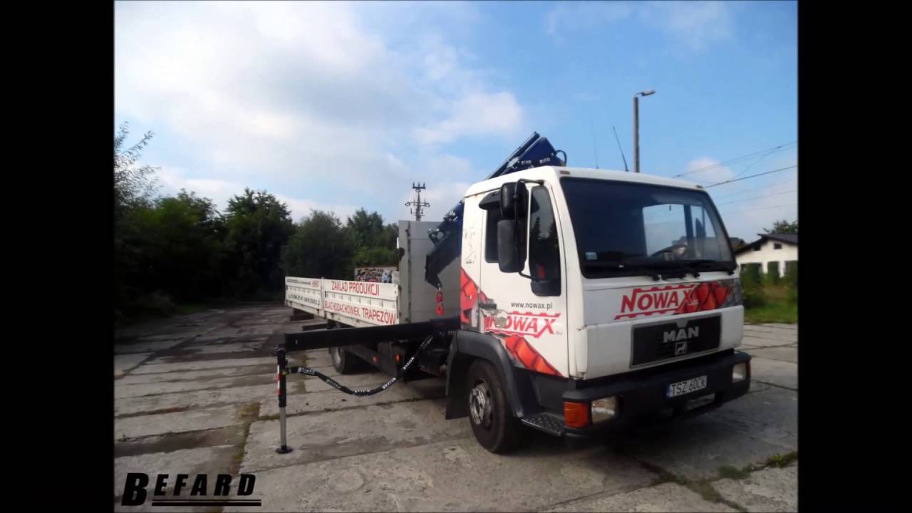 Grue HDS BEFARD BF 4802B sur la L2000 voiture MAN 8.163