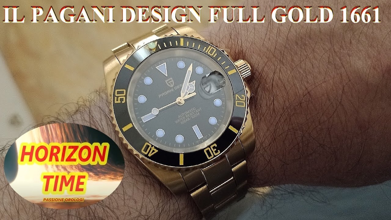 PAGANI DESIGN 1661 PVD FULL GOLD OROLOGIO TOP PER L' ESTATE
