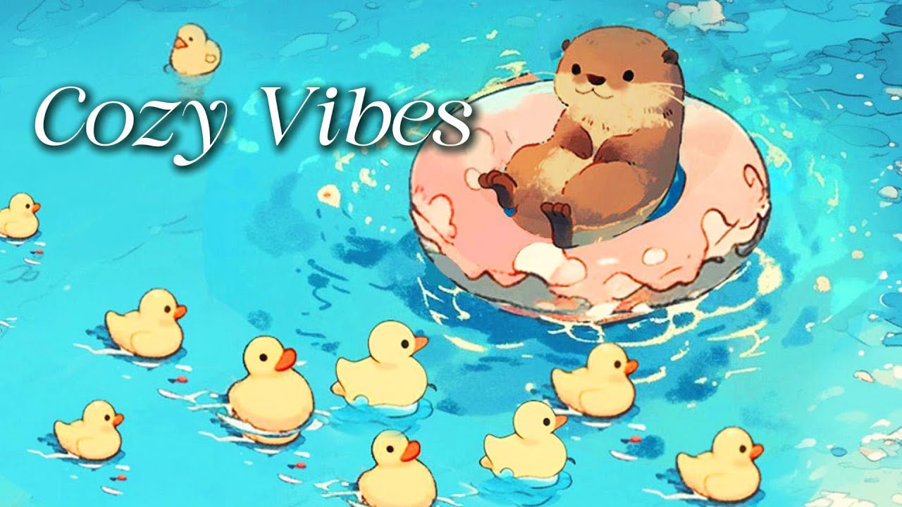 Lofi Chill with Floating Otter & Cool Vibes   #lofihiphop #chillmusic #coffeemusic #studymusic