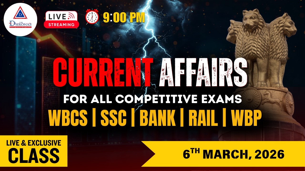 Important Current Affairs Live Class of 6TH March for #wbcs #wbp #kpsi #cgl #chsl #bank #rail