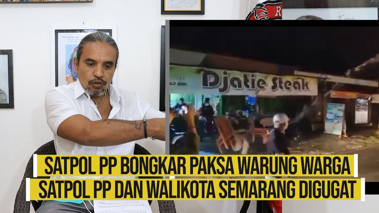 Tangkap! Satpol PP Bongkar dan Siram Warung Warga Pakai Mobil Pemadam