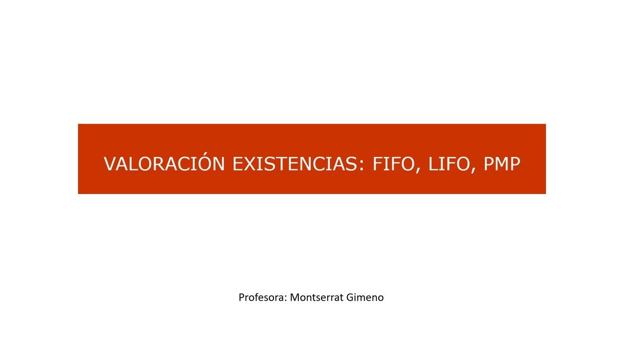 Valoracion existencias