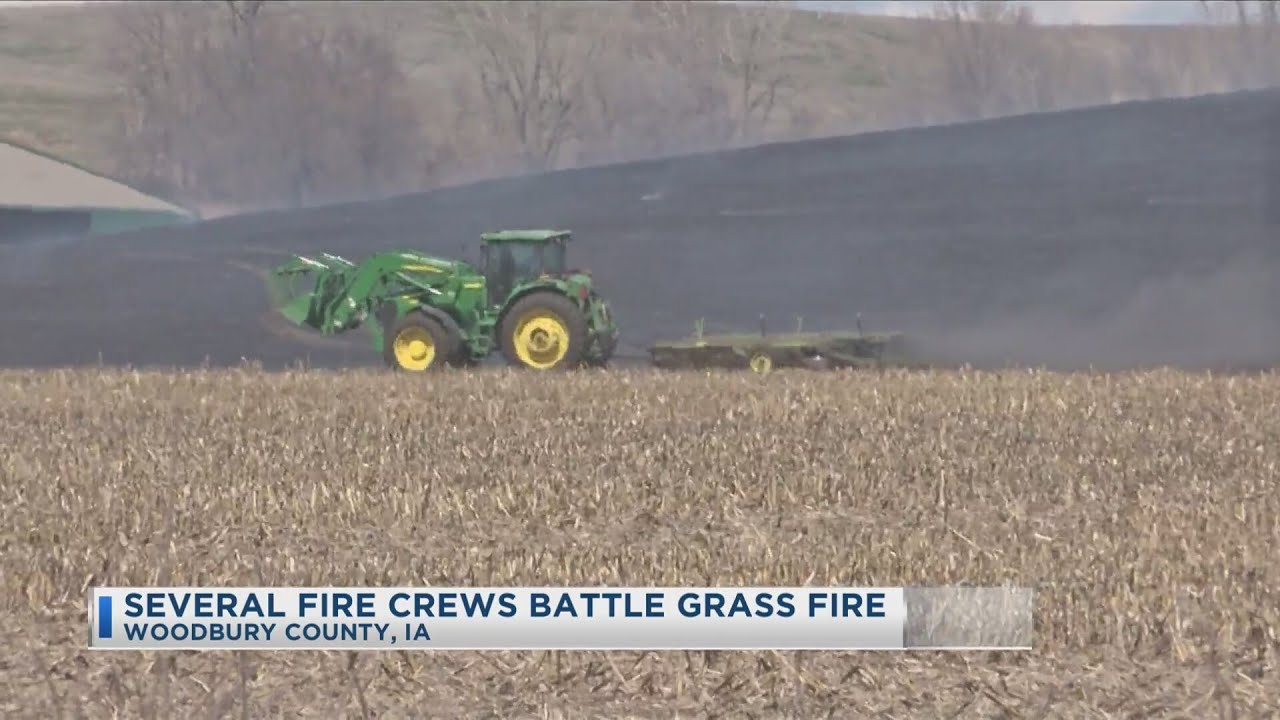 Several Fire Crews Battle Grass Fire