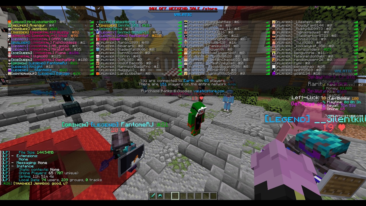 play.valatic.net Server Griefing 200 on