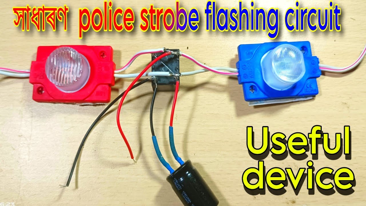 12v police strobe flasher led Circuit 🚨 || জয় আই অসম  ||