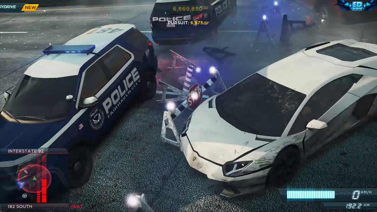 Lamborghini Aventador  Need For Speed: Most Wanted Police Chase Ultra Setting