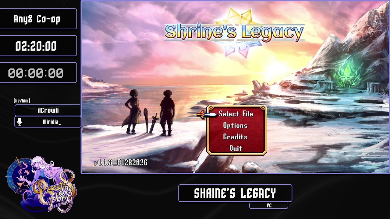 Shrine's Legacy Any% Co-Op by iICrowIi and Miridia - Questing for Glory 8