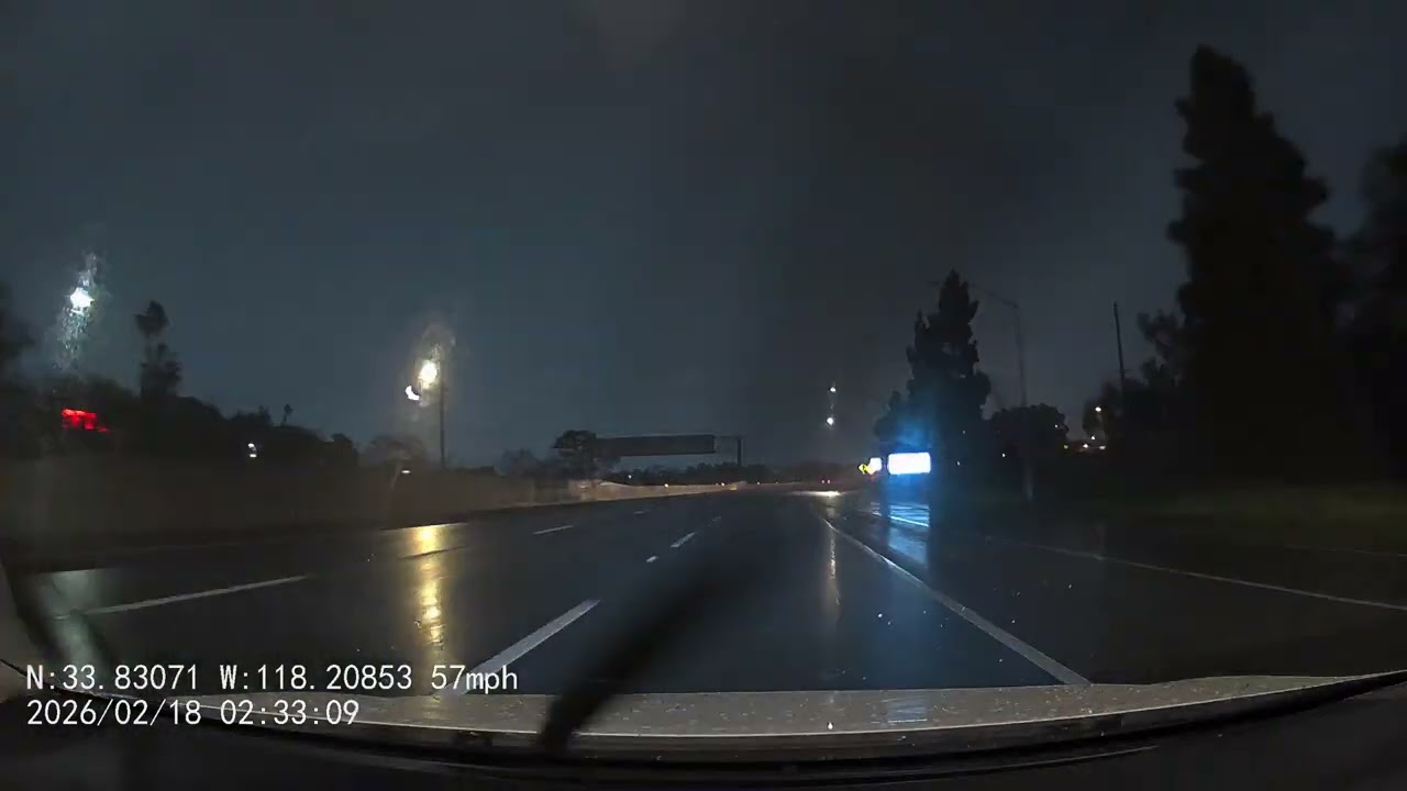 #Daily #Drive #Dashcam #South California, #USA#Los Angeles #Rainy and #Stormy #Night