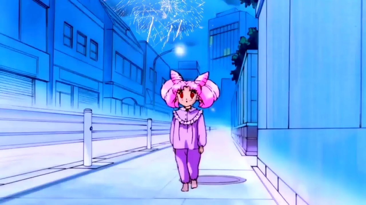 A trance prevents Chibiusa from noticing the fireworks 🎆