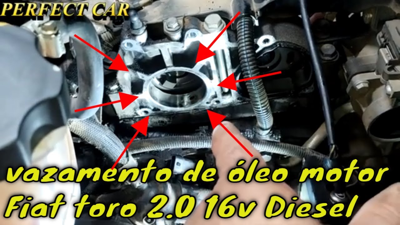 VAZAMENTO DE OLEO NO MOTOR FIAT TORO 2.0 16v  TURBO DIESEL FREEDOM  + DESCARBONIZAÇÃO COLETOR