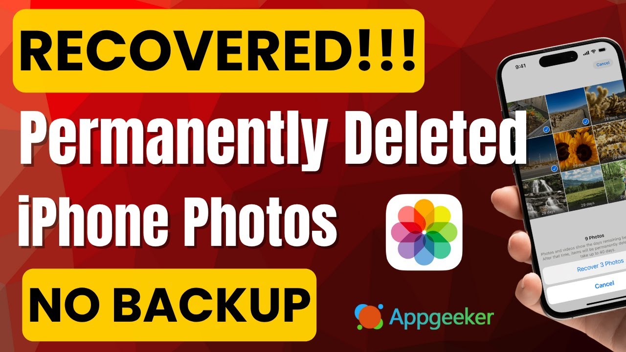 Recover Permanently Deleted iPhone Photos NO Backup -Even Deleted from Recently Deleted/Over 30 Days