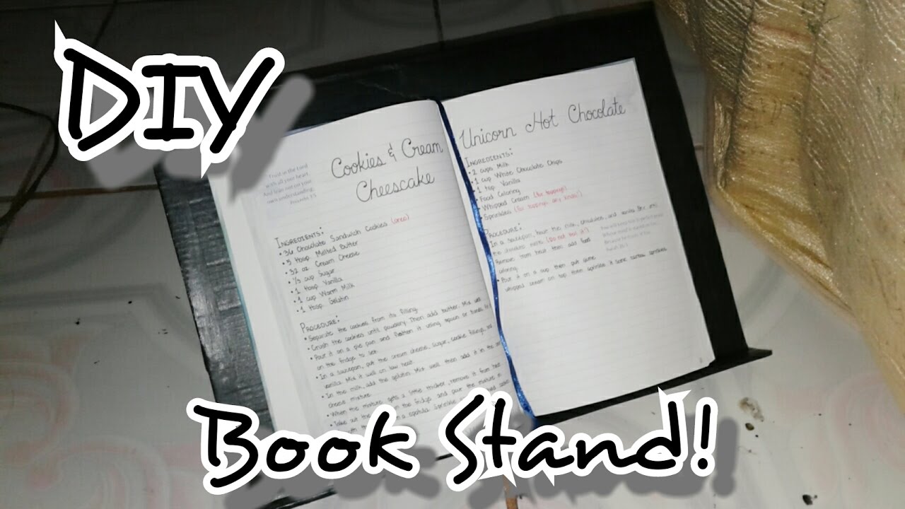 DIY BOOK STAND using recyclable materials! - MarVanna Productions