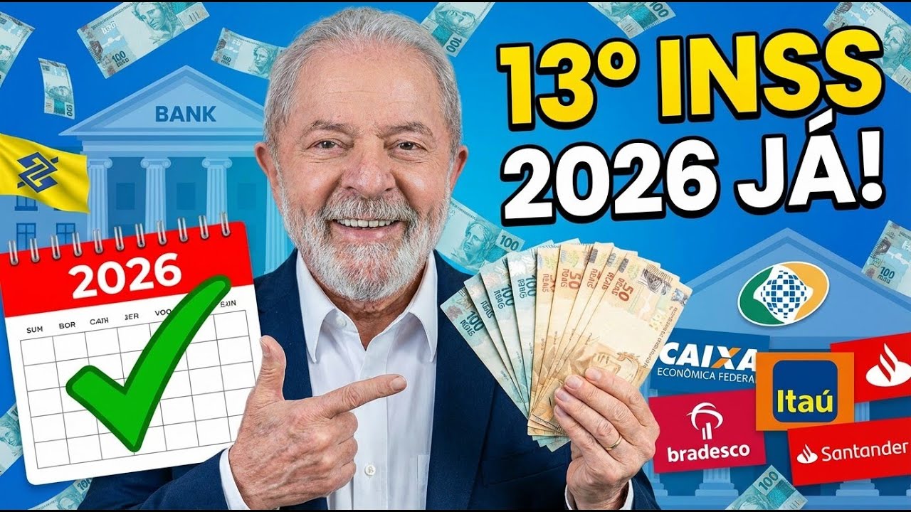 BANCOS PAGANDO 13º SALÁRIO INSS 2026 na CONTA! QUEM vai PERDER