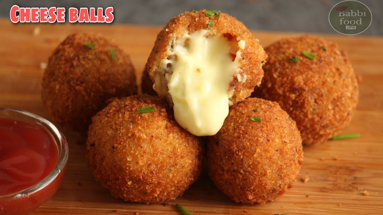 Cheese Balls Recipe | Crispy & Cheesy Cheese Balls - Cafe style Perfect Snacks | Babbi food kala