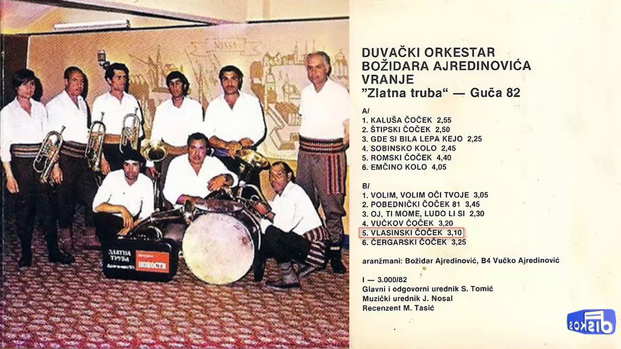 Duvacki Orkestar Bozidara Ajredinovica - Vlasinski cocek - (Audio 1982)