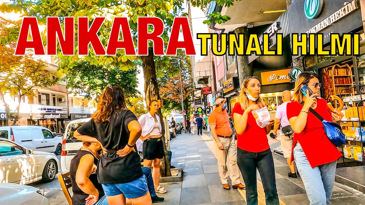 Walking ANKARA Street 4K - Kuğulu Park  🦢 Tunalı Hilmi Ave - Capital of Turkey