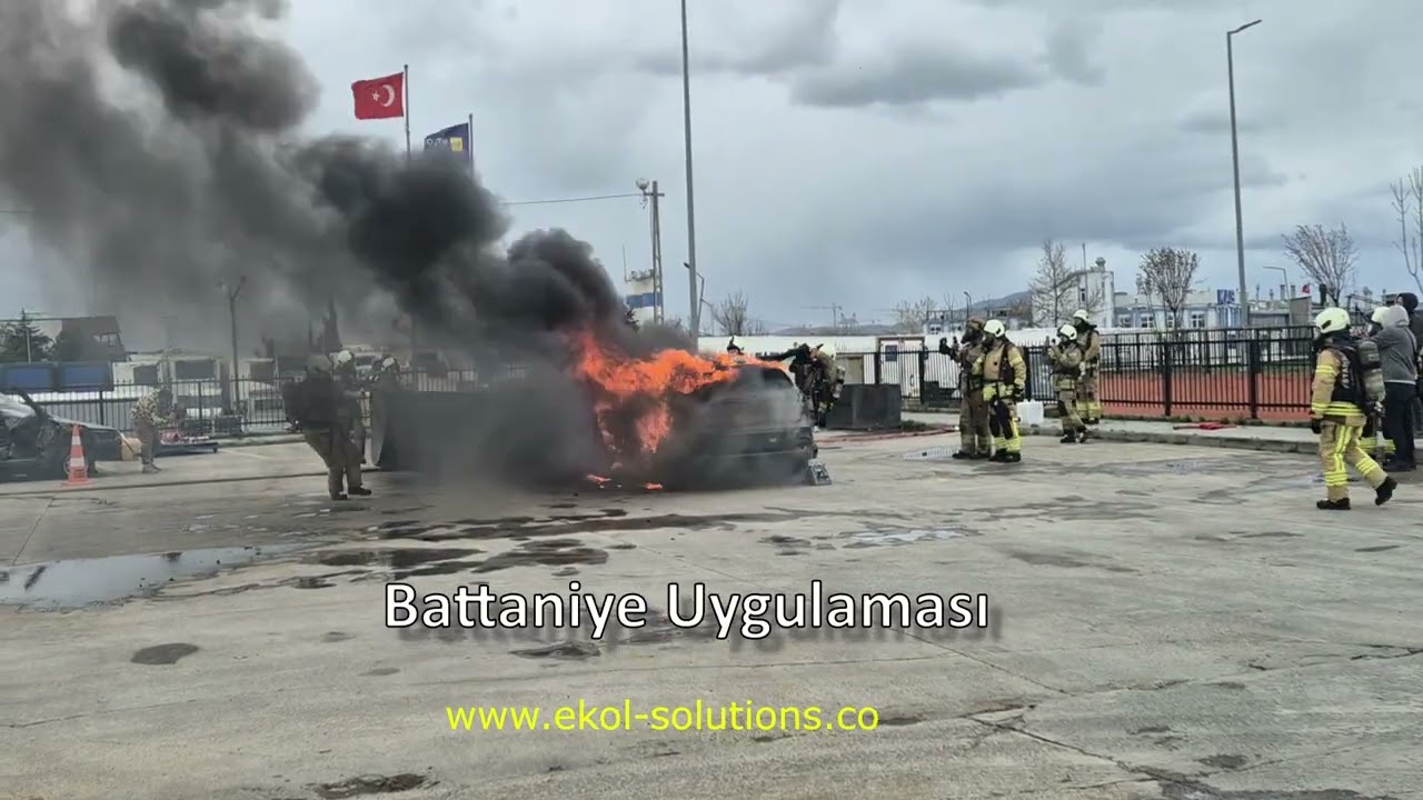 ELEKTRİKLİ ARAÇ YANGIN BATTANİYESİ