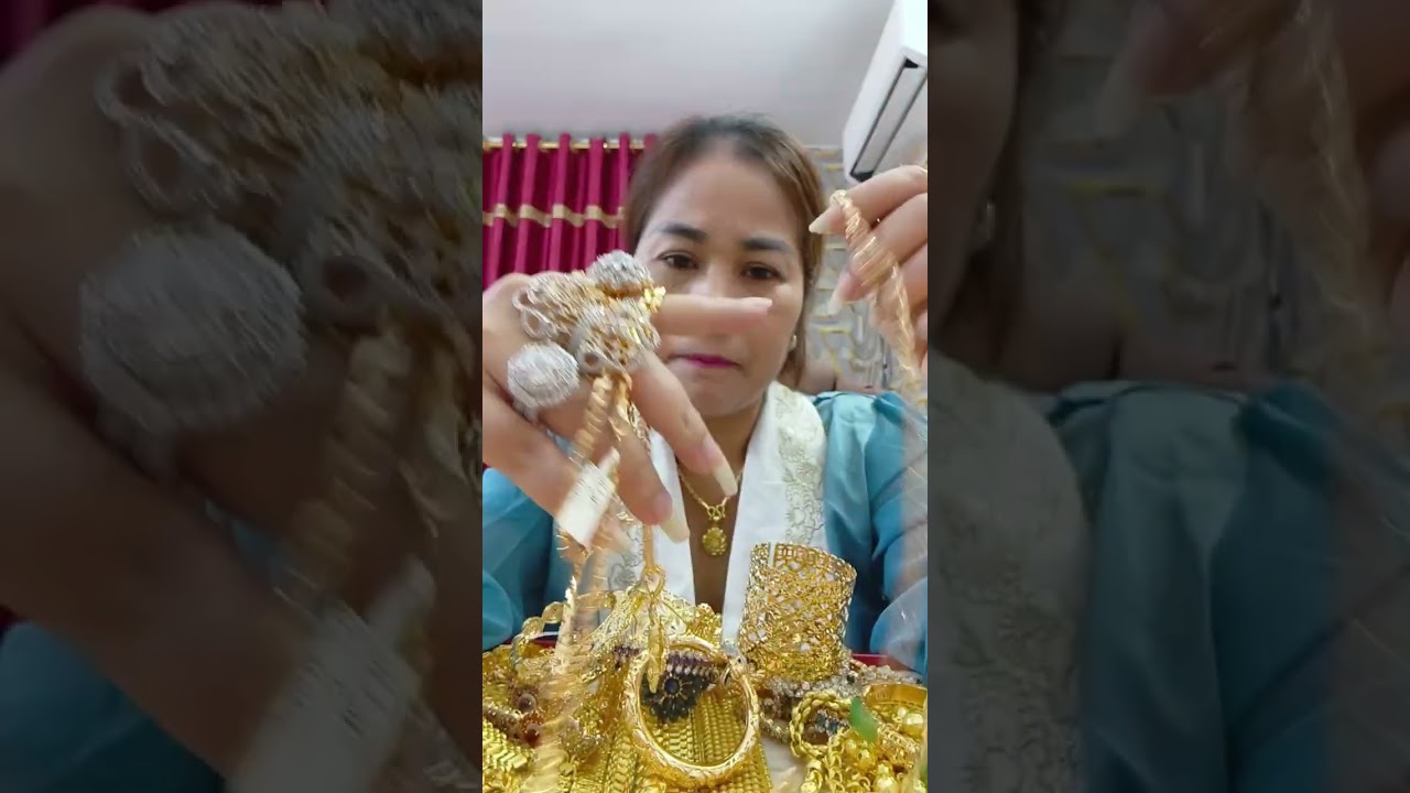 គ្រឿងកម្មង់ក្រូម៉េទឹកមាសវៀតណាម ម៉ូតមាសថ្មីៗ meas khmer gold jewelry collection
