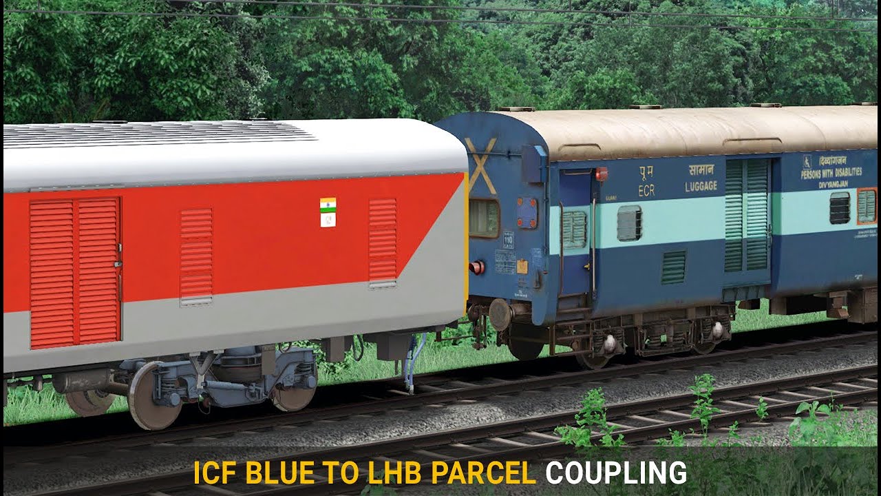 LHB Parcel Coupling on ICF Blue Coach | Train Simulator | Coach Coupling | Rail Road Games
