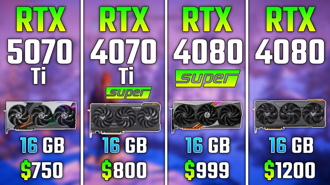 RTX 5070 Ti vs RTX 4070 Ti SUPER vs RTX 4080 SUPER vs RTX 4080 | Test in 7 Games