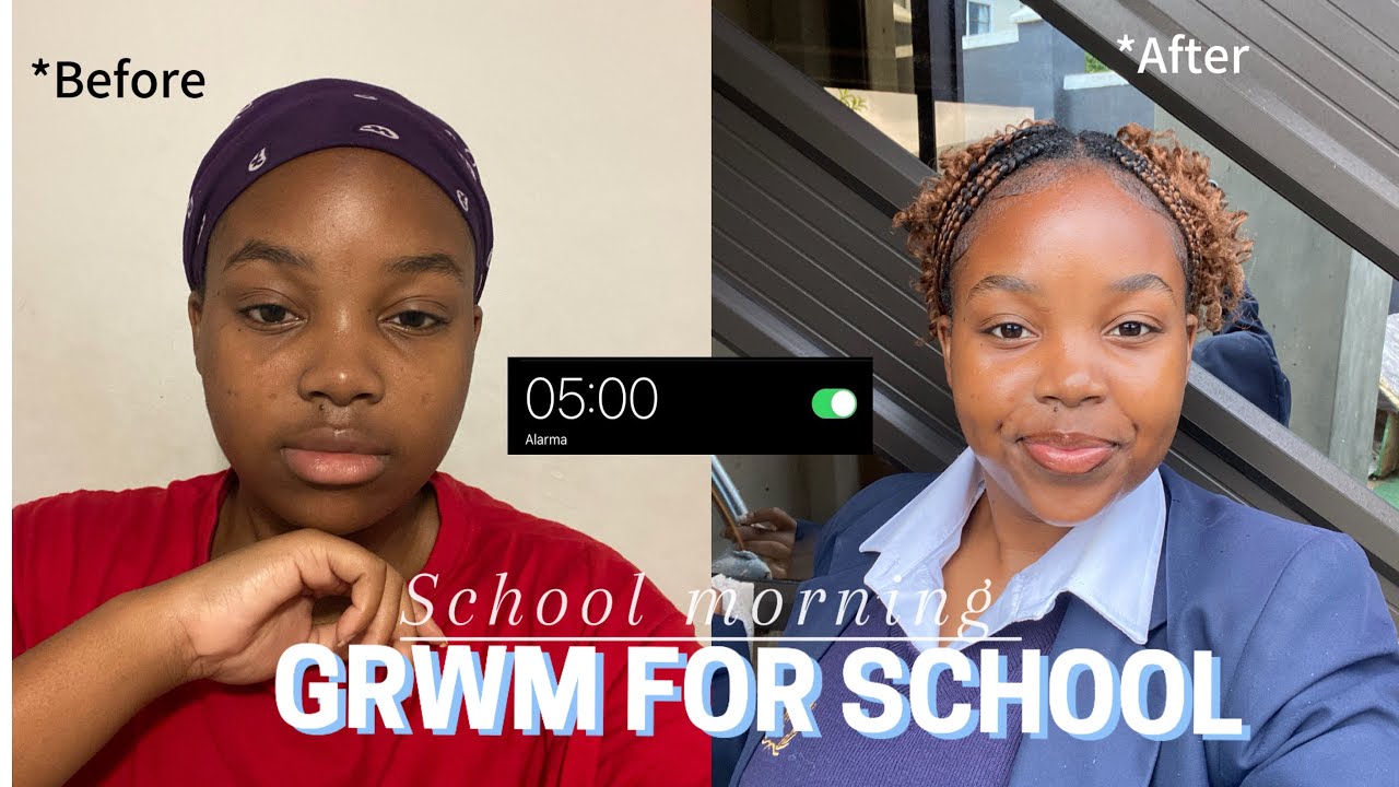 GRWM for  First day of school  // High school// South Africa// GR11