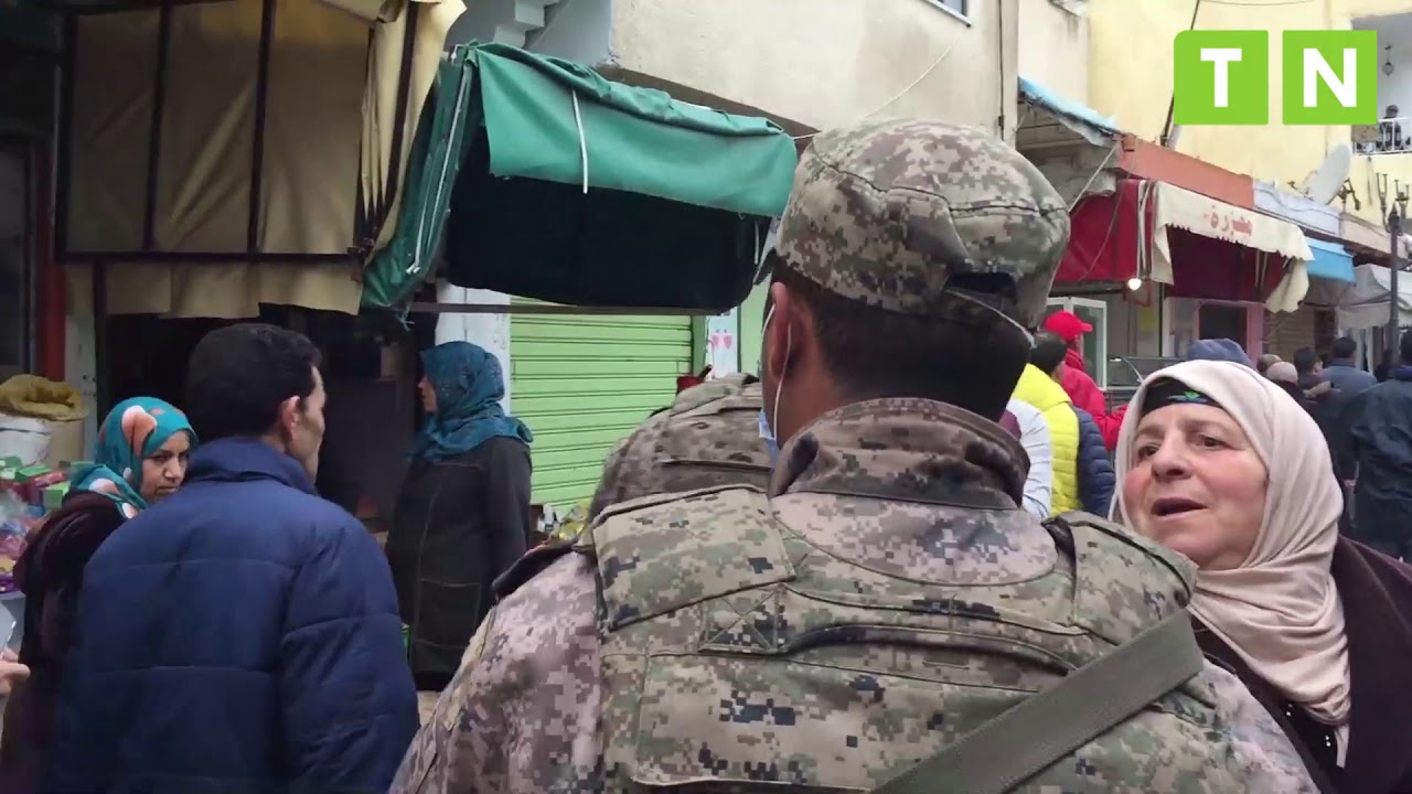 باجة: انتشار قوات الجيش و الأمن وسط المدينة لتطبيق الحجر الصحي العام ومنع الجولان