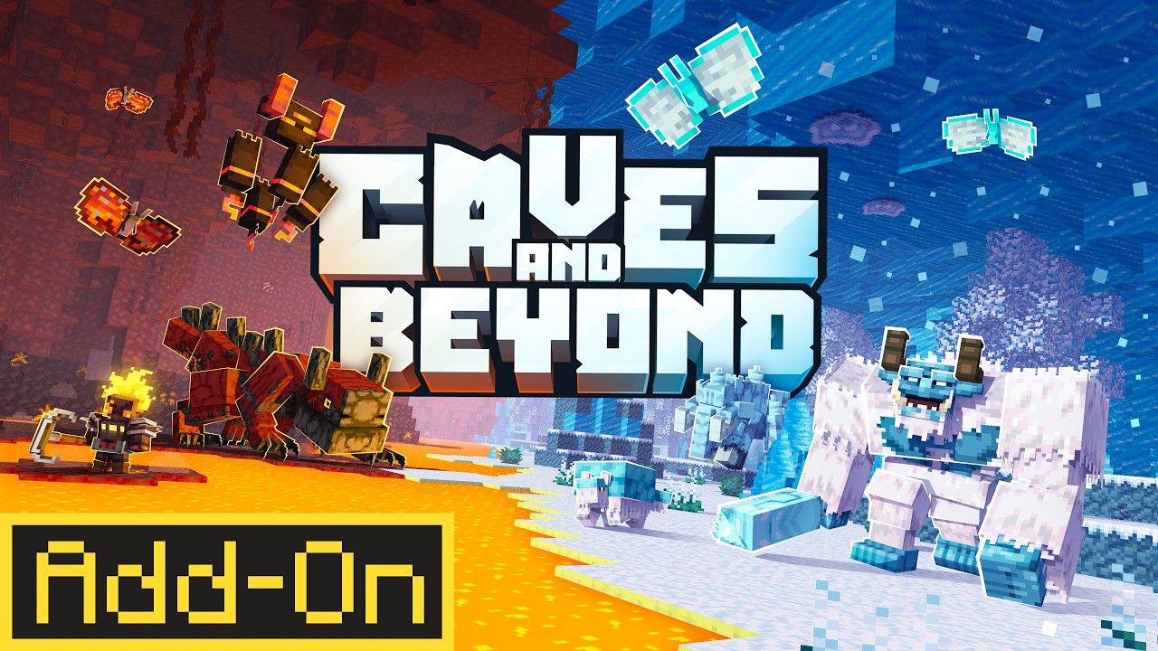 Аддон CAVES & BEYOND добавляет 6 невероятных пещерных биомов в Minecraft Bedrock